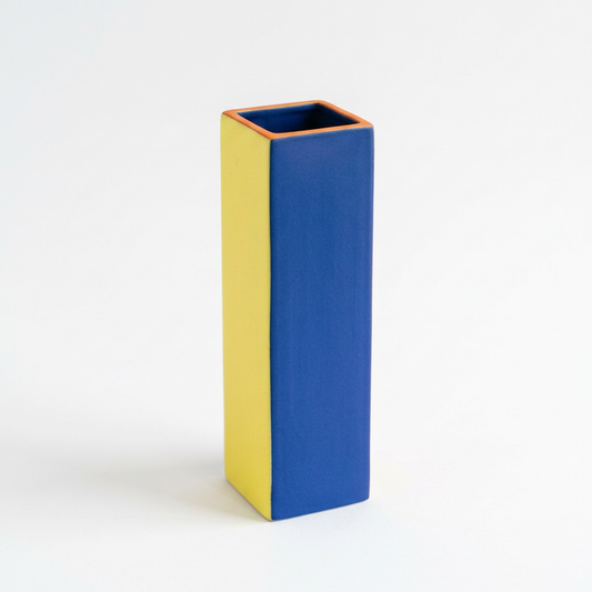 Primary Frame square vase isolated on white background